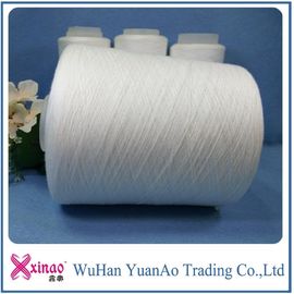 China 100% Polyester Twist Ring Spun Polyester Yarn Raw White Material or Dope Dyed Color supplier