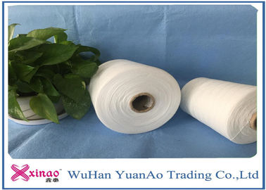 China High Strength 100% Ring Spun Polyester Yarn With Optical White Color , CE Standard supplier