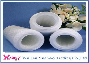 China 602 603 Raw White Bright  Spun Polyester Yarn / Yarn On Dye Tube For Sewing Yarn supplier
