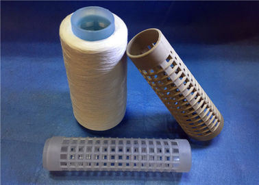 China Sewing Machine 100 Polyester Yarn , 40s / 2 Raw White Polyester Ring Spun Yarn supplier