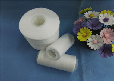 China Bright / Semi - Dull Raw White  S Twist And Z Twist Yarn 100 Polyester Spun Yarn supplier