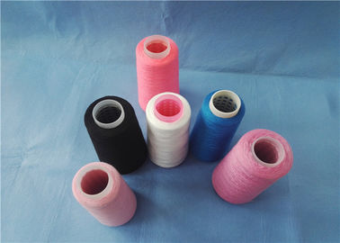 Spun Polyester Yarn 40s / 2 On Plastic Tube , Dyed 100% Polyester Yarn 