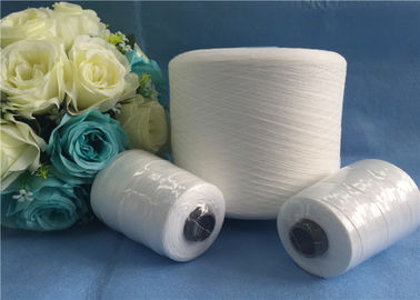 Recycled White 100 Polyester Spun Yarn , Polyester Weaving Yarn Anti - Pilling