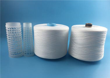 China 40/2 40/3 spun polyester spun yarn on recycled dye tube natural white or optical white supplier