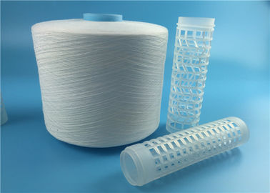 40/2 40/3 Spun Polyester Spun Yarn Natural White Or Optical White On Recycled Dye Tube 