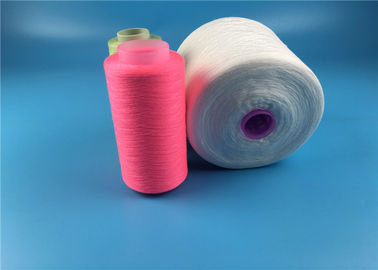 42s/2 Raw White Bright Spun Polyester Yarn On Dyeing Tube For Knitting / Sewing 