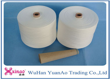 Raw White Spun Polyester Sewing Thread for Clothes / Socks S Twist and Z Twist 