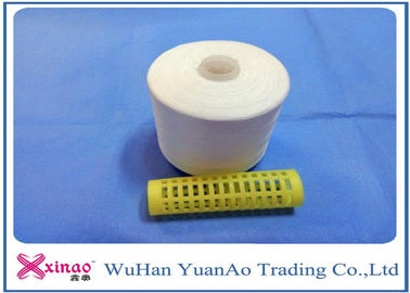 Raw White Spun Polyester Sewing Thread for Clothes / Socks S Twist and Z Twist 