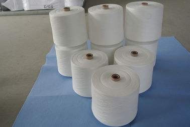 High Tenacity Double Twisted White Sewing Thread , Strong Polyester Thread 