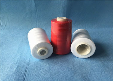 China Low Shrinkage Strong 100 spun polyester yarn For Jeans / Caps / Handbags Sewing supplier