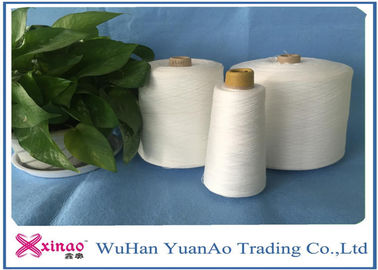 Industrial ring spun polyester Knitting Yarn For Garment , Optical White Color