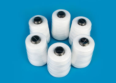 Raw White Bright 100% Polyester Yarn For Knitting , Sewing , Weaving