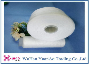 China Raw White Polyester Core Spun Yarn , Recycled 100% Spun Polyester Sewing Thread supplier