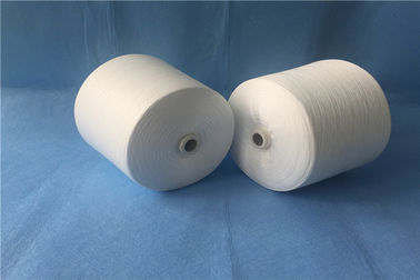 China Z Twist Raw White Yarn / Polyester Sewing Thread with Ring Spinning Technics supplier