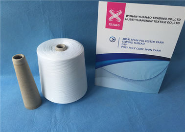 China Dyeable Z Twisted Polyester Staple Raw White Yarn Industrial Sewing Thread supplier