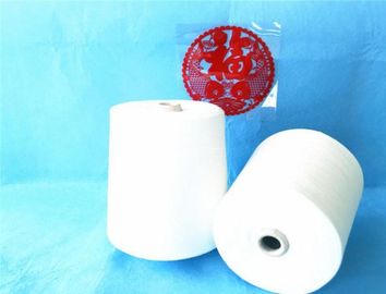 China 100 Polyester Ring Spun Yarn 20/2 20/3 Bright Fiber For Weaving / Knitting , Eco - Friendly supplier