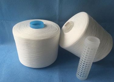 China Ring Spun Raw White Virgin Polyester Yarn 30s/3 1.2 Kgs Plastic Cone supplier