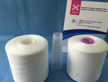 China High Strength 30/2 Plastic Tube Cone Ring Spun Polyester Yarn supplier