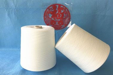 China Virgin 100% Ring Spun Polyester Yarn 30/1 White Color / Polyester Core Spun Thread supplier