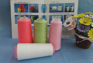 China Eco Friendly Custom Colourful 30s 40s 50s Dyed Polyester Yarn for Sewing Thread supplier