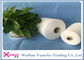 High Strength Raw White 100 Spun Polyester Yarn Z Twist For Knitting , 17cm Cone supplier
