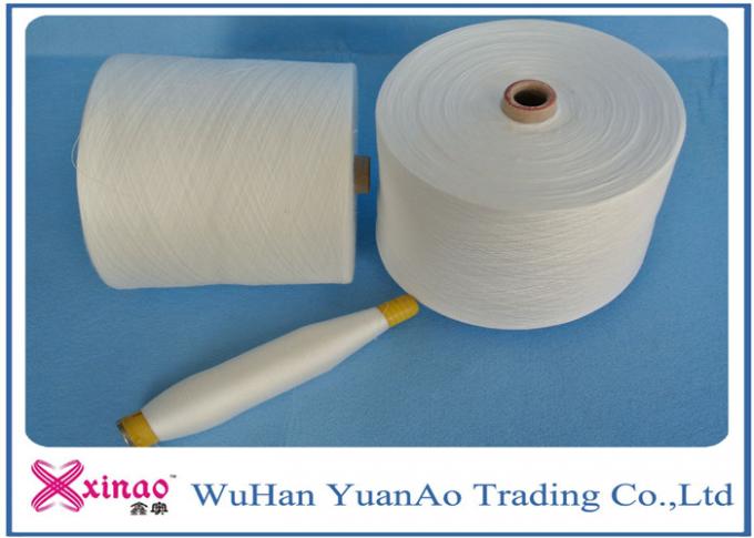 Raw White Virgin 100 Polyester Yarn Z Twist Good Evenness for Sewing