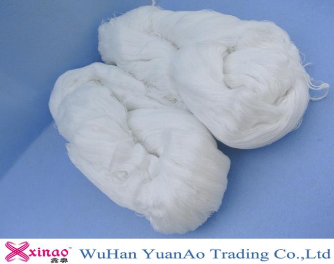 Raw White Virgin 100% Spun Polyester Yarn For Making Garments / Glove / Cap