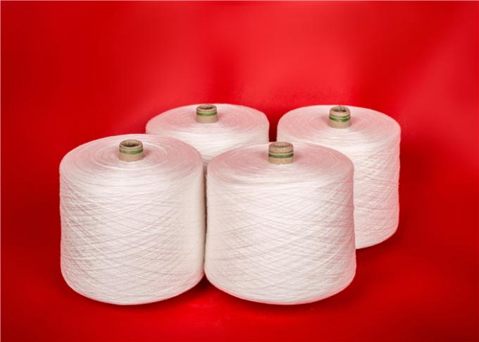 Raw white pattern 100% sewing spun polyester yarn Eco - Friendly