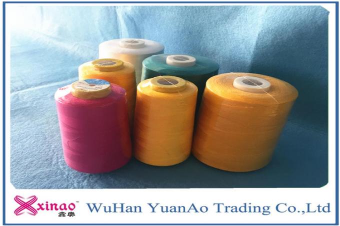Custom Thick 100% Polyester Sewing Thread 5000M Dyed For Jeans / Bag Closing , 40/2 Count