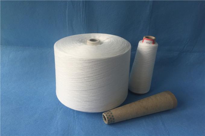 High Strength Bright Ring Spun Polyester Yarn For Sewing Thread , Free Sample