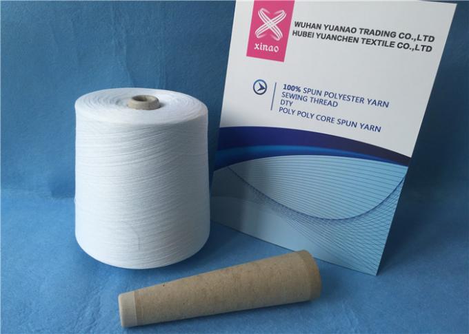 High Tenacit 100 Raw White / Dyed Ring Spun Polyester Yarn 200-800 TPM