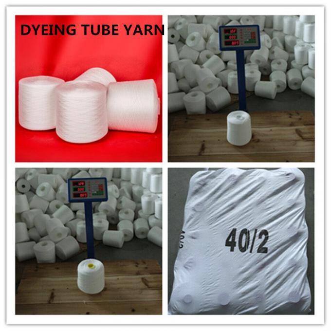 High Tenacity Virgin Raw White Spun Polyester Yarn Paper Cone Yarn For Sewing Thread