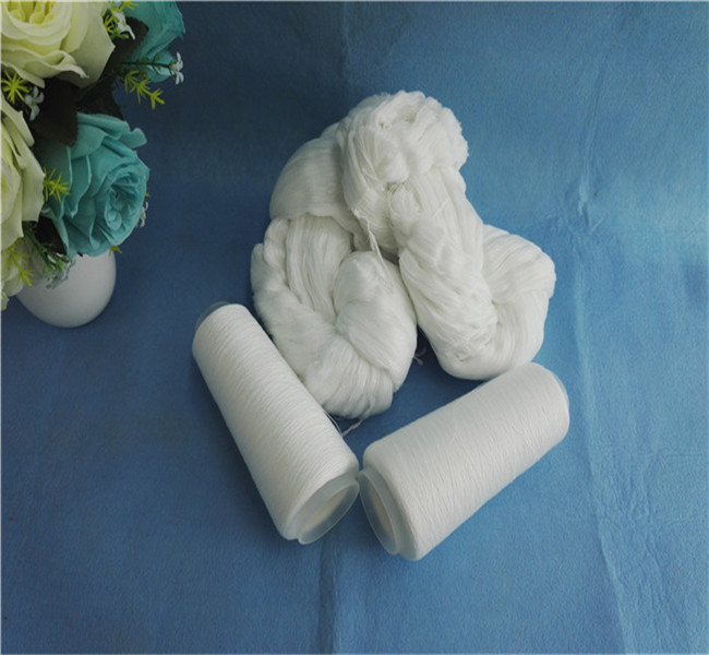 100% Poliester Yarn on Hank 250g / hank Raw White Dyeable for Sewing Clothes Shoes