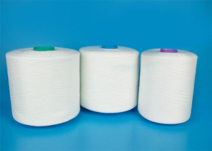 Plastic Cone Free Spun Polyester Yarn , TFO Polyester Clothing Sewing Yarn