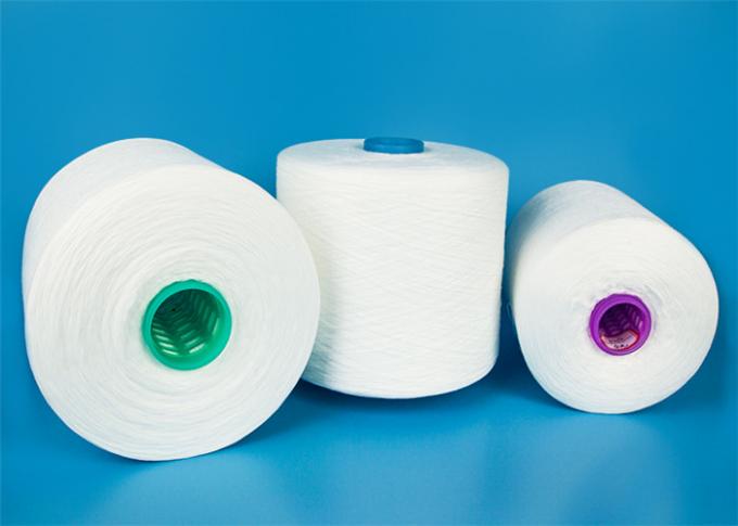 Plastic Cone Free Spun Polyester Yarn , TFO Polyester Clothing Sewing Yarn