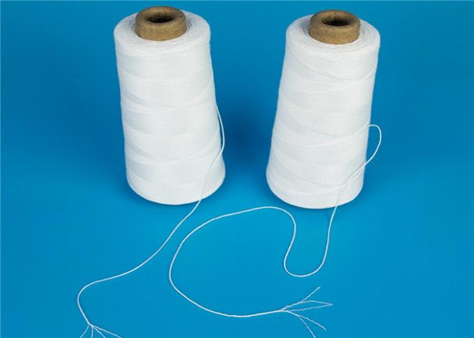 100% Spun Polyetser Bag Closing Thread 10s ~ 20s Raw White with High Strength Polyester Yarn
