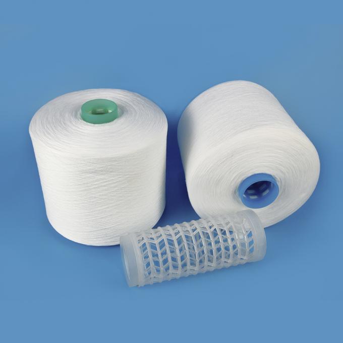 Yizheng Staple Fiber Raw White Sewing Thread Material 100% Polyester Cone Yarn 40/2 50/3