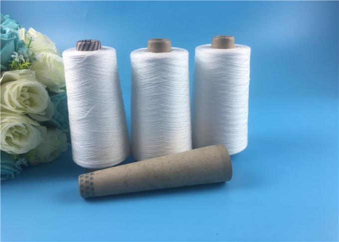 Raw white Ring Spun 100 Spun Polyester Yarn 60s / 2 Well sewing function