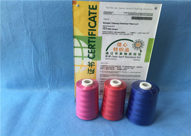 Dyed Recycled Polyester Yarn , Polyester Sewing Yarn Kontless Bright Color