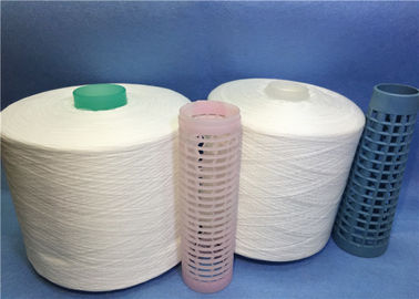 China 1.4175kg / cone Raw white 100% Polyester Yarn Ring Spun Paper Cone supplier