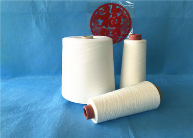 China Nature White 100 Spun Polyester Yarn Shrink Resistance For Knitting / Sewing supplier