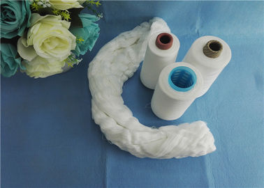 100% Polyester Spun Benang Untuk Jahit Threads High Strength Raw White