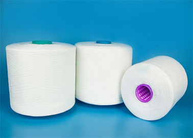 Plastic Cone TFO Spun Polyester Yarn , Recycled Polyester Clothing Sewing Yarn