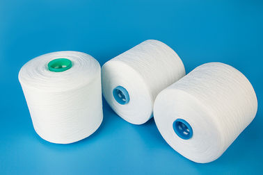40/2 Virgen blanca cruda hizo girar el hilado torcido de los hilados de polyester en cono plástico