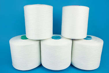 40/2 Virgen blanca cruda hizo girar el hilado torcido de los hilados de polyester en cono plástico