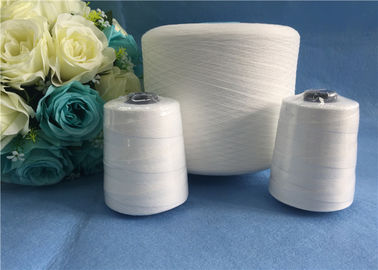 Recycled White 100 Polyester Spun Yarn , Polyester Weaving Yarn Anti - Pilling