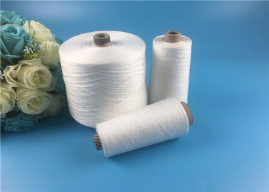 100 Polyester Spun Yarn For Weaving Raw White Or Dyed Color Anti - Bacteria