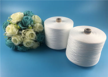 100 Polyester Spun Yarn For Weaving Raw White Or Dyed Color Anti - Bacteria