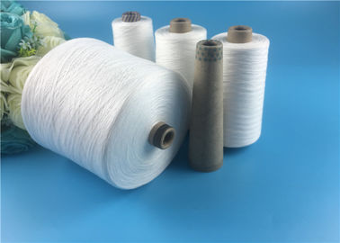 China Papel Cone Raw Branco Poliéster Anel Fios Spun alta resistência e sem nós supplier