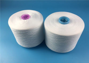 High Twist 100% Pure Spun Polyester Yarn Raw White Z Twist For Sewing 